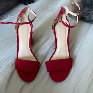 RED SUEDE HEELS